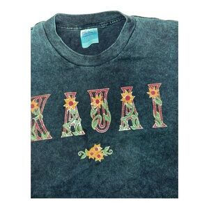VTG Retro Tye dye KAUAI sunflower graphic‎ t shirt size XXL